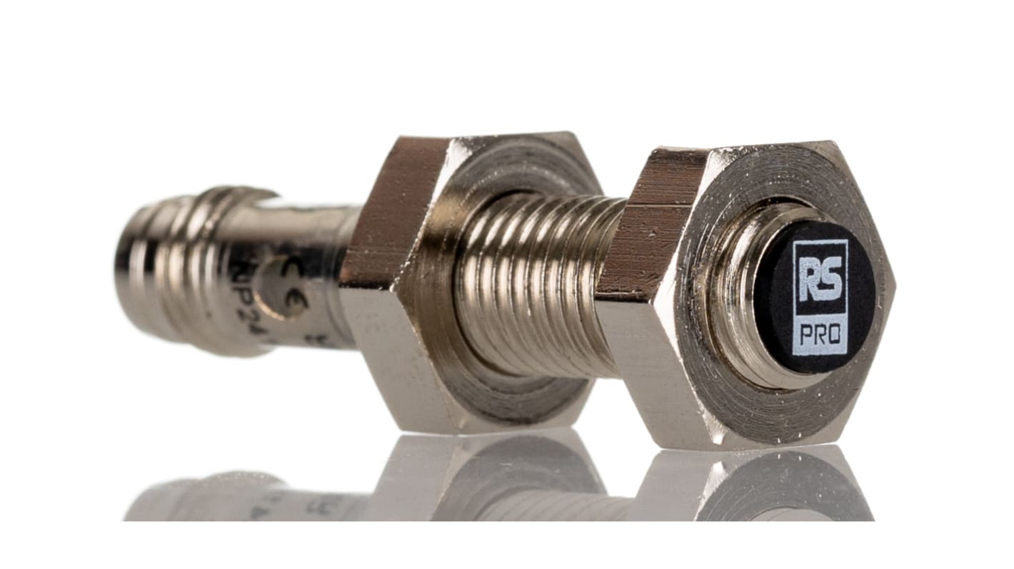 Rs-Online Sensore di prossimità Cilindro filettato RS PRO M8 rilevamento 2 mm 10 → 30 V c.c