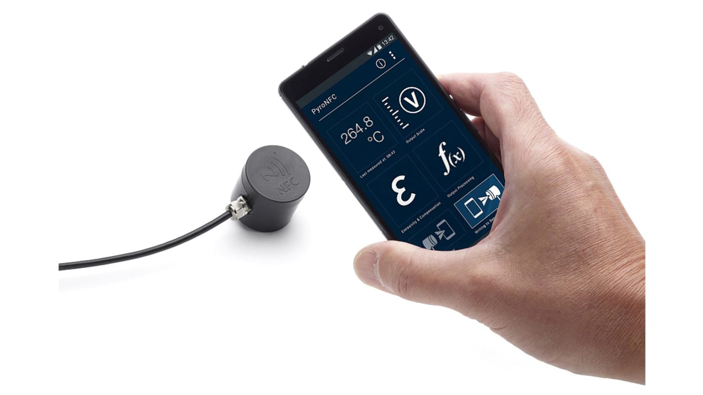 Rs-Online Sensore di temperatura IR Calex temperatura 0°C → +1000°C Termocoppia tipo K Termocoppia di tipo K allarme cavo da