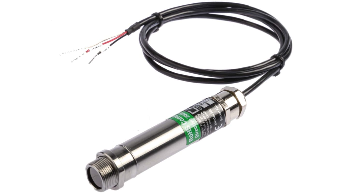 Rs-Online Sensore di temperatura IR Calex temperatura 0°C → +500°C Segnale di uscita in mA 4-20 mA cavo da 1m