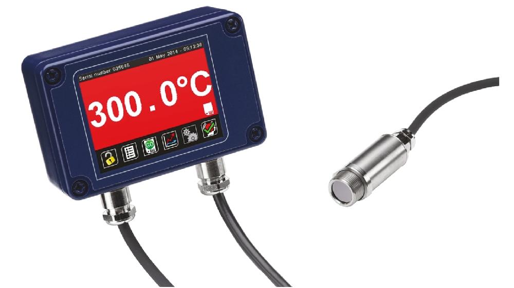 Rs-Online Sensore di temperatura IR Calex temperatura +450°C → +2000°C Segnale di uscita in mA 4-20 ma allarme cavo da 1m