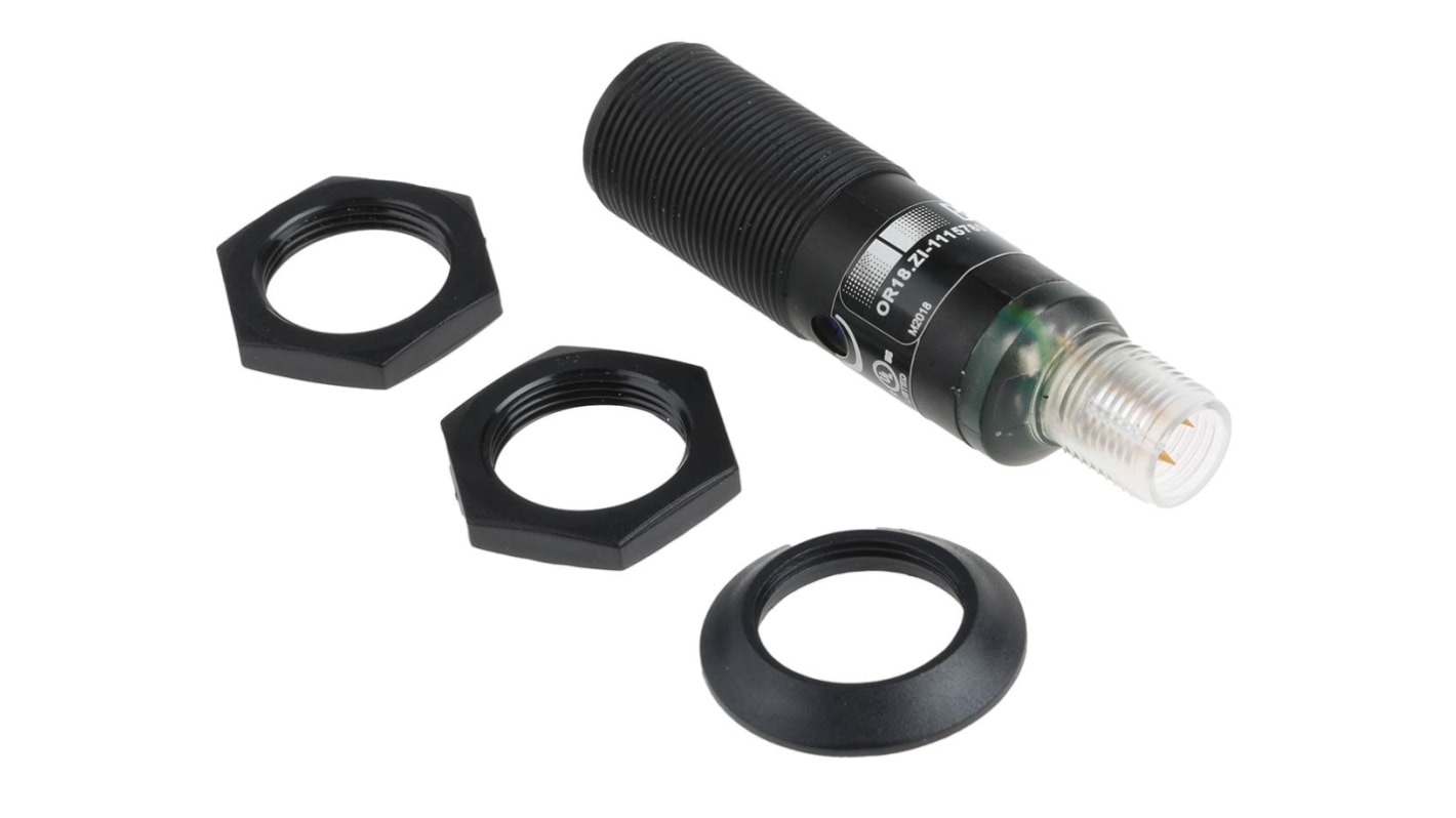 Rs-Online Sensore fotoelettrico Cilindrico Baumer a diffusione rilevamento 0 → 800 mm uscita PNP