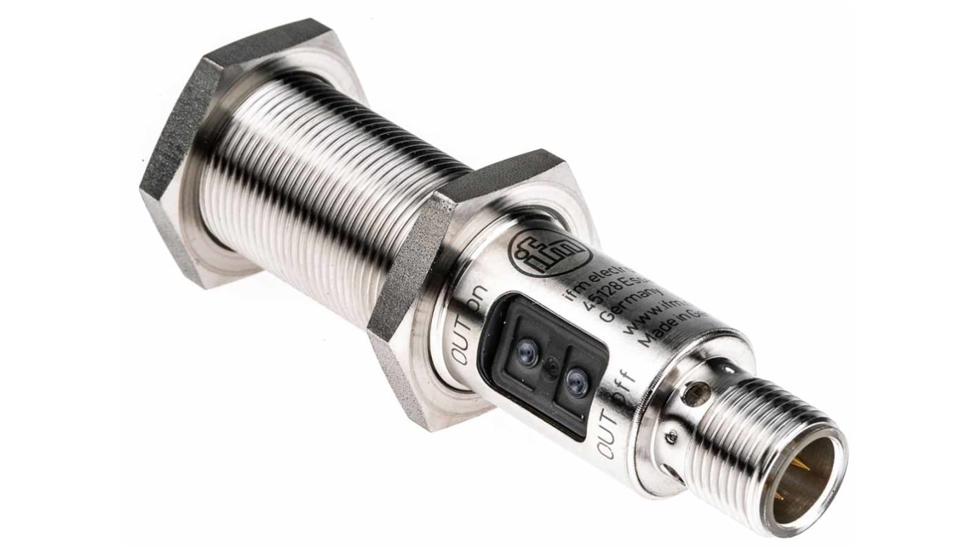 Rs-Online Sensore fotoelettrico Cilindrico ifm electronic a retroriflessione rilevamento 30 mm → 5 m. uscita PNP