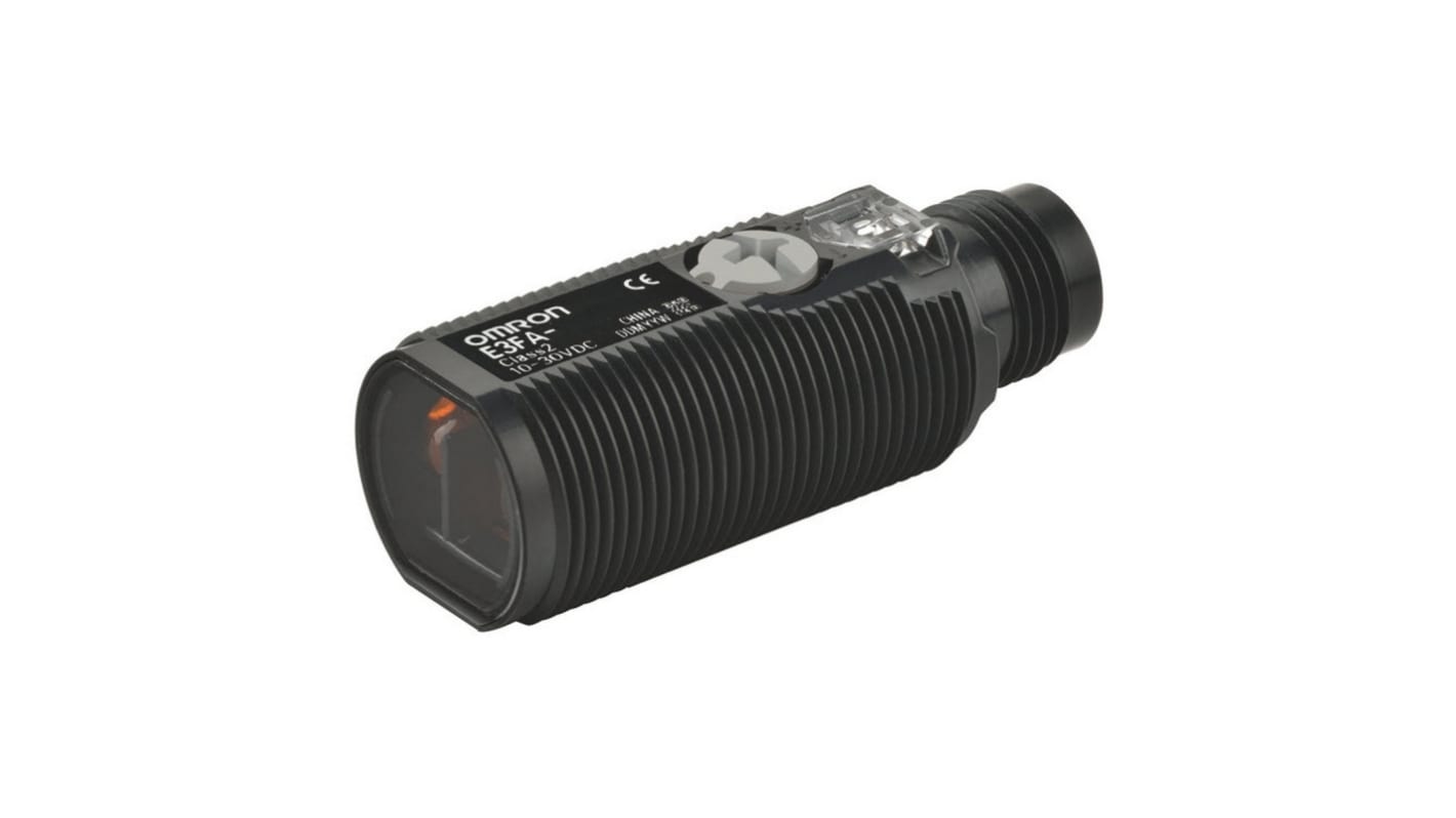 Rs-Online Sensore fotoelettrico Cilindrico Omron a diffusione rilevamento 100 mm uscita NPN