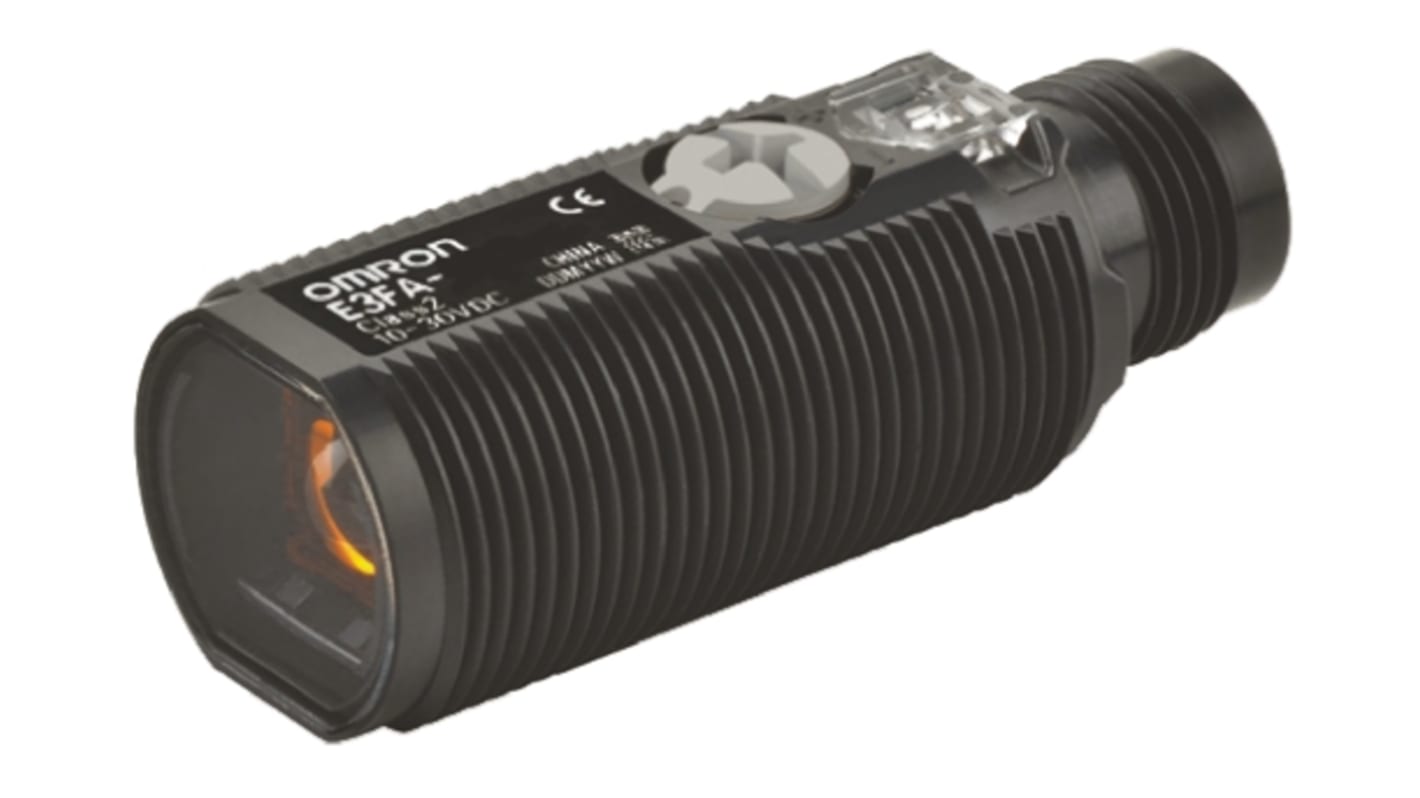 Rs-Online Sensore fotoelettrico Cilindrico Omron a soppressione di sfondo rilevamento 100 mm uscita NPN