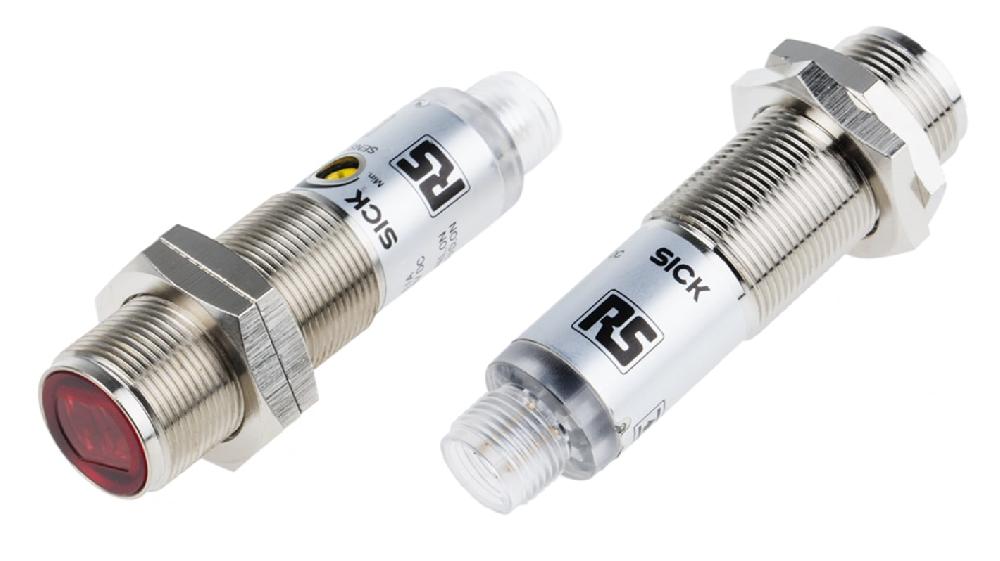 Rs-Online Sensore fotoelettrico Cilindrico RS PRO a fascio diretto rilevamento 28 m uscita NPN