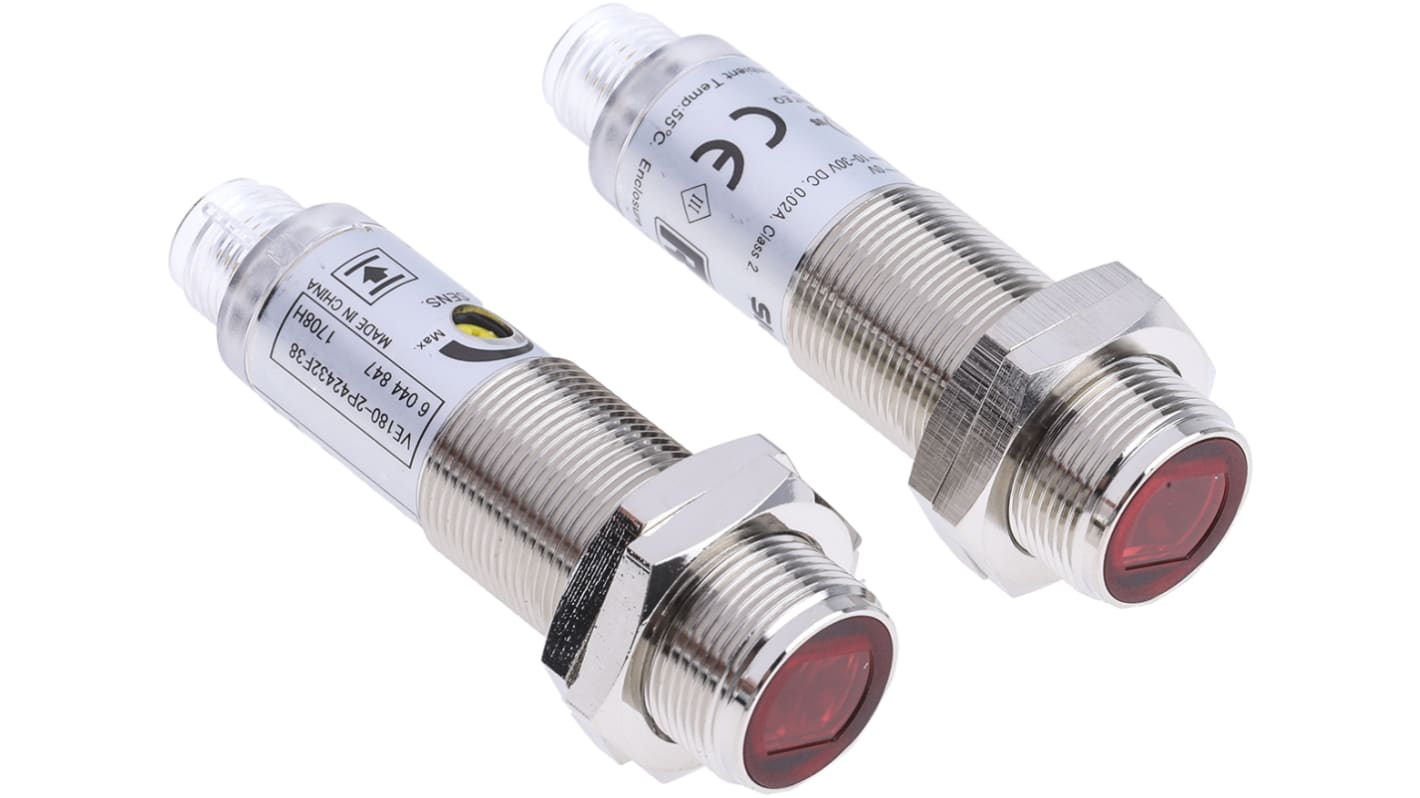 Rs-Online Sensore fotoelettrico Cilindrico RS PRO a fascio diretto rilevamento 28 m uscita PNP