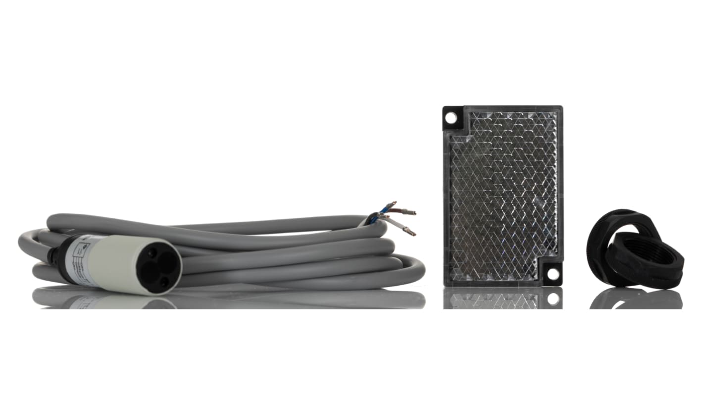 Rs-Online Sensore fotoelettrico Cilindrico RS PRO a retroriflessione rilevamento 3 m uscita NPN NO+NC