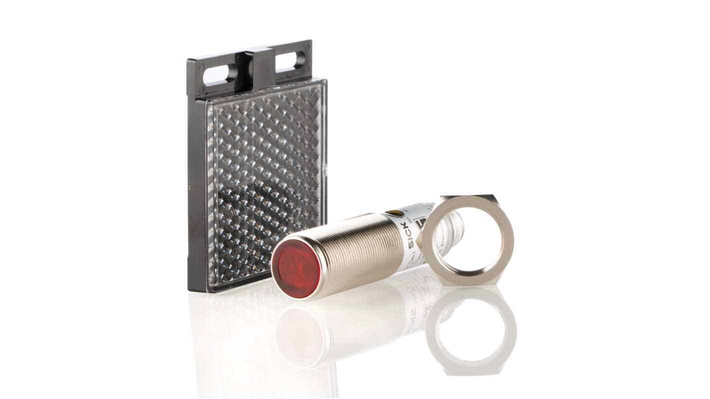 Rs-Online Sensore fotoelettrico Cilindrico RS PRO a retroriflessione rilevamento 50 mm → 7 m. uscita PNP