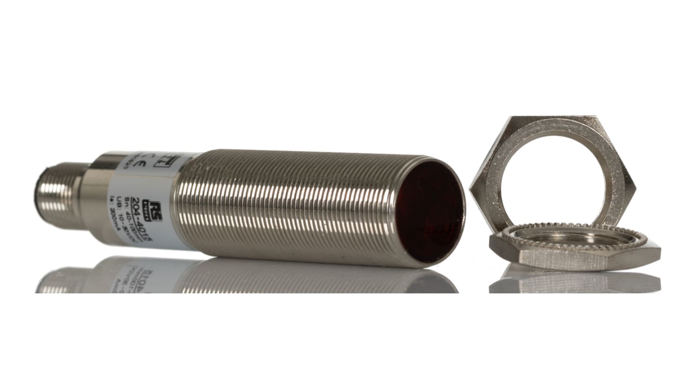 Rs-Online Sensore fotoelettrico Cilindrico RS PRO a soppressione di sfondo rilevamento 0 1 m uscita PNP NO+NC