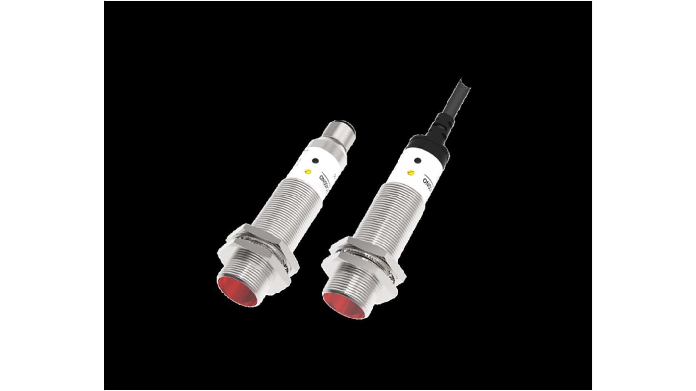 Rs-Online Sensore fotoelettrico Cilindrico RS PRO a soppressione di sfondo rilevamento 1 m uscita NPN NO+NC