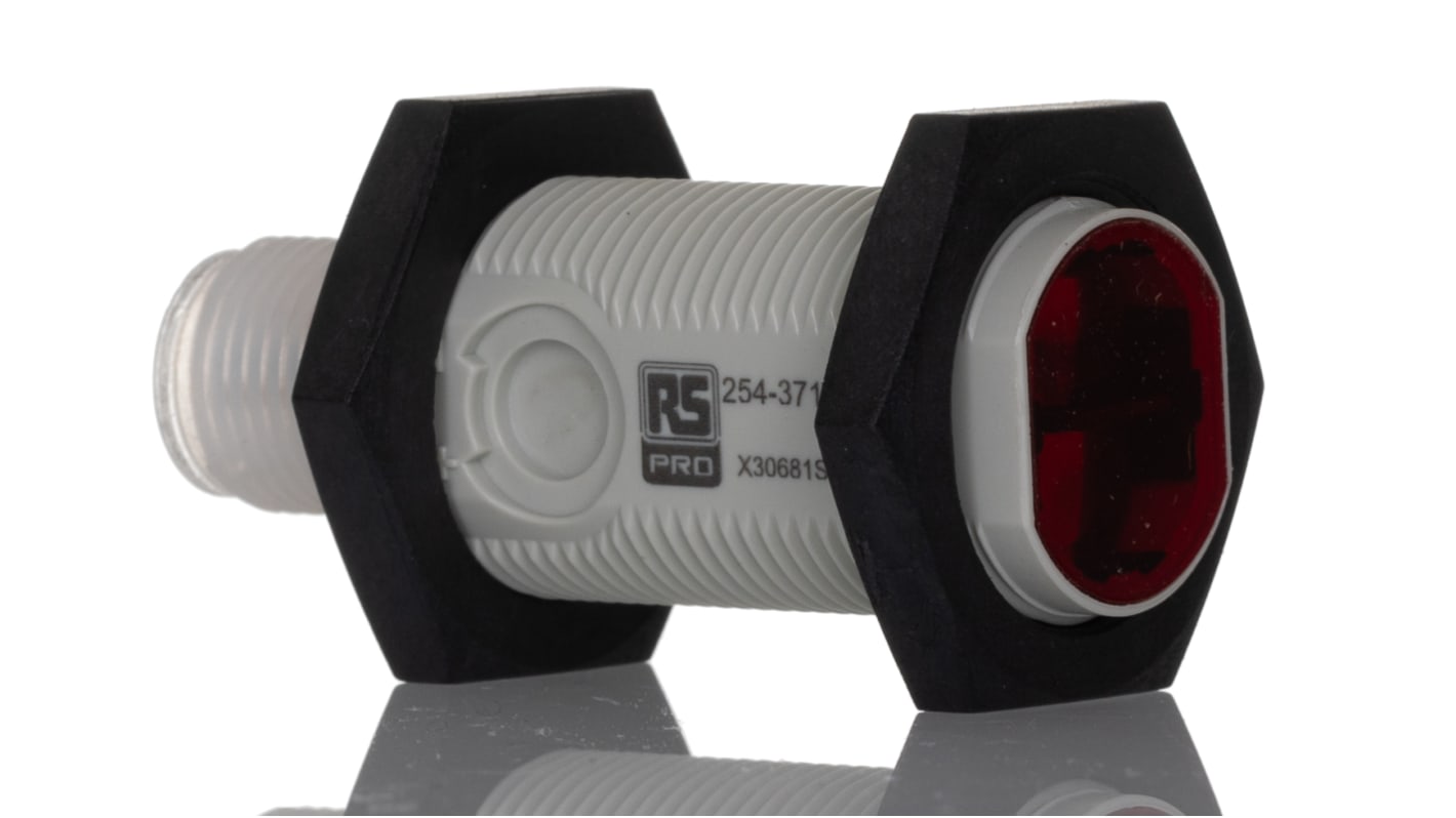 Rs-Online Sensore fotoelettrico Cilindrico RS PRO a soppressione di sfondo rilevamento 0 1 m uscita PNP NONC