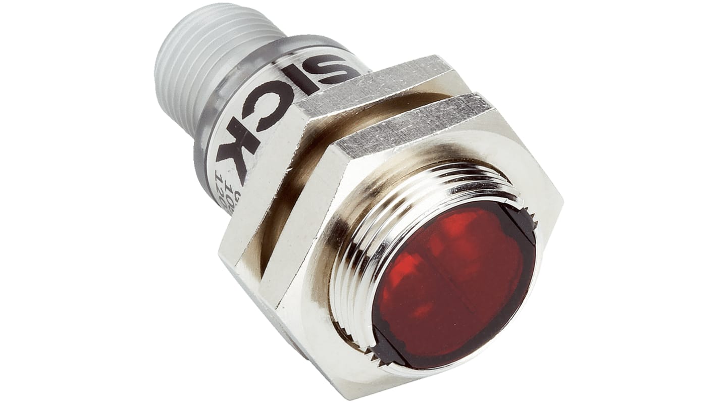 Rs-Online Sensore fotoelettrico Cilindrico SICK a diffusione rilevamento 3 mm → 250 mm uscita NPN