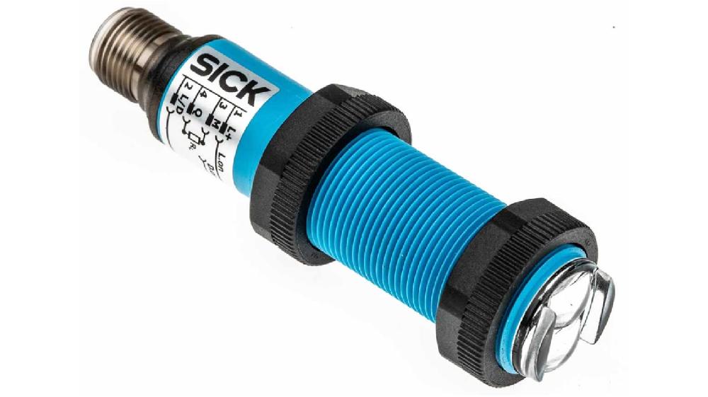 Rs-Online Sensore fotoelettrico Cilindrico SICK a retroriflessione rilevamento 50 mm → 3 7 m. uscita PNP