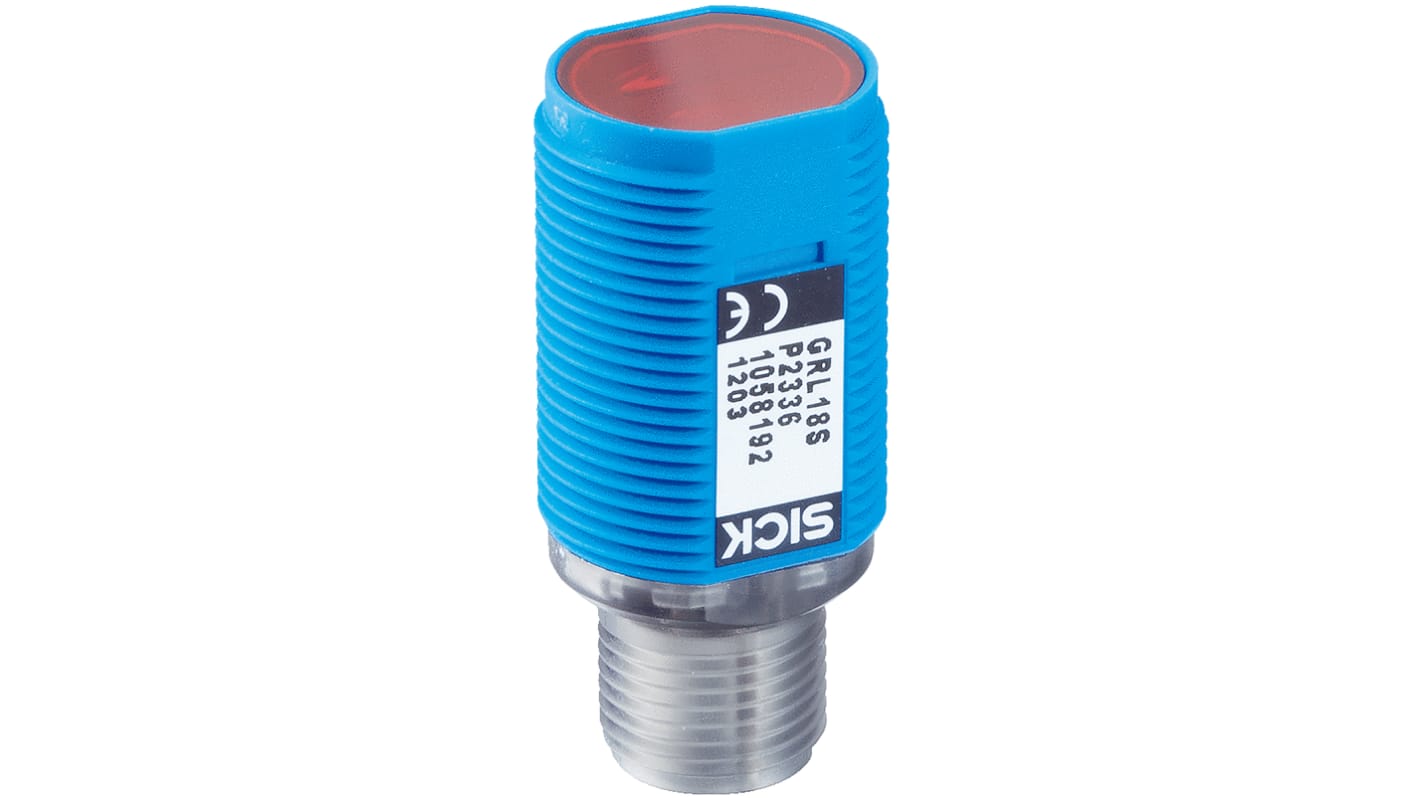 Rs-Online Sensore fotoelettrico Cilindrico SICK a retroriflessione rilevamento 60 mm → 6 m. uscita PNP