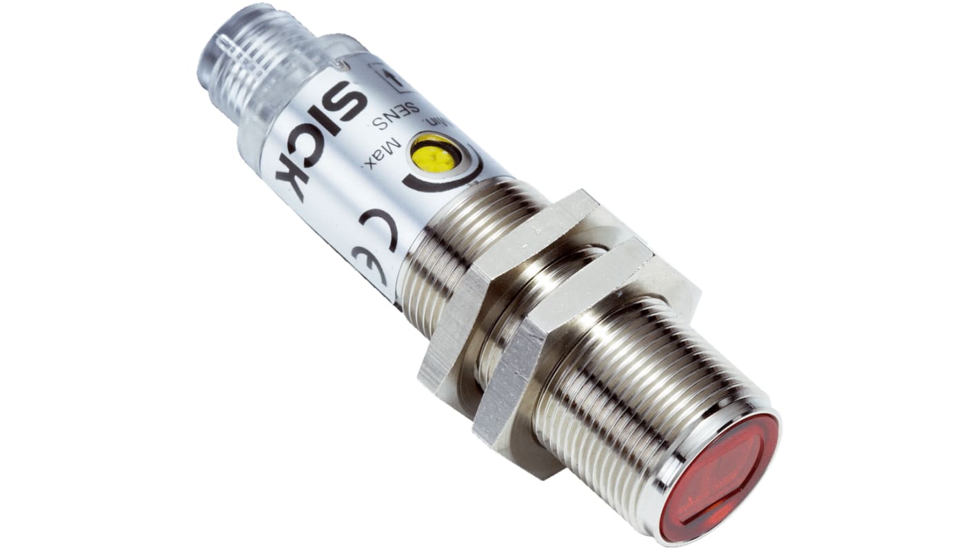 Rs-Online Sensore fotoelettrico Cilindrico SICK a retroriflessione rilevamento 7 m uscita PNP