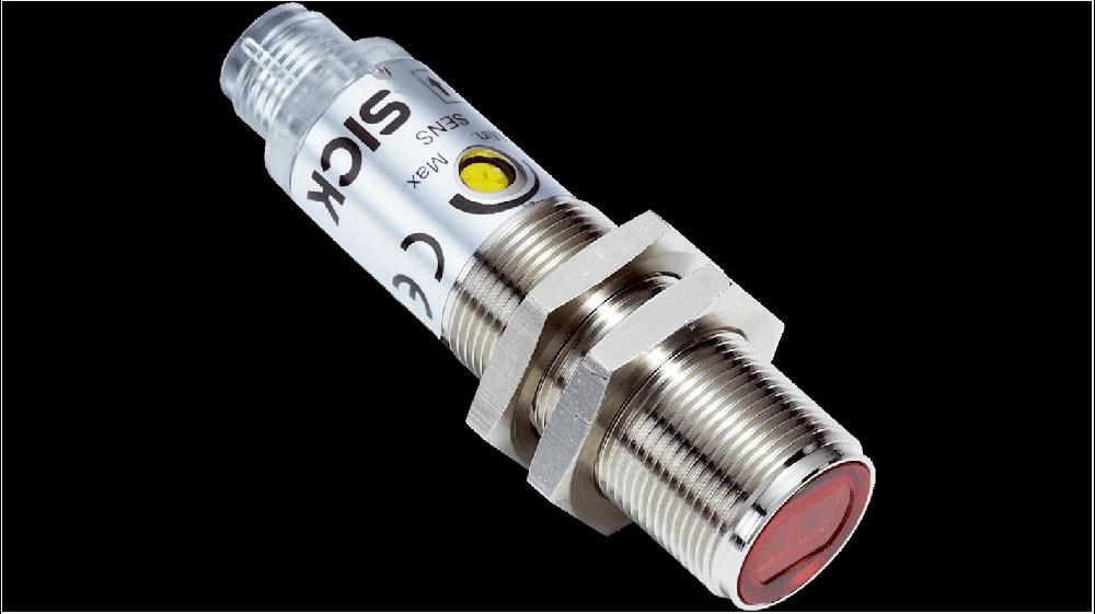 Rs-Online Sensore fotoelettrico Cilindrico SICK a soppressione di sfondo rilevamento 1 mm → 140 mm uscita NPN