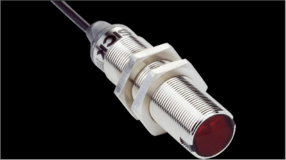Rs-Online Sensore fotoelettrico Cilindrico SICK rilevamento 3 mm → 115 mm uscita Commutazione luce/buio NPN