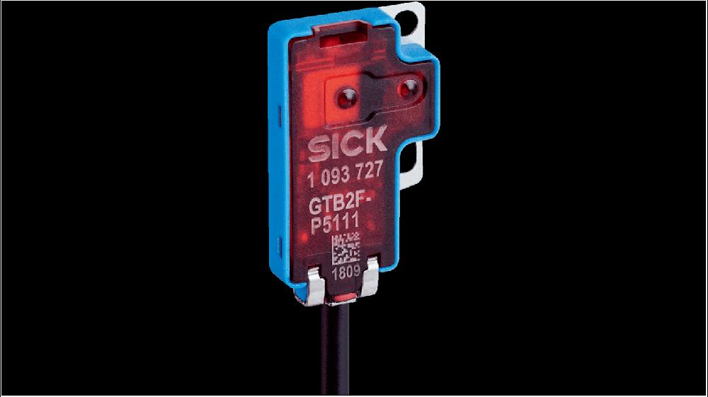 Rs-Online Sensore fotoelettrico Miniaturizzato SICK a soppressione di sfondo rilevamento 1 → 9 mm uscita PNP