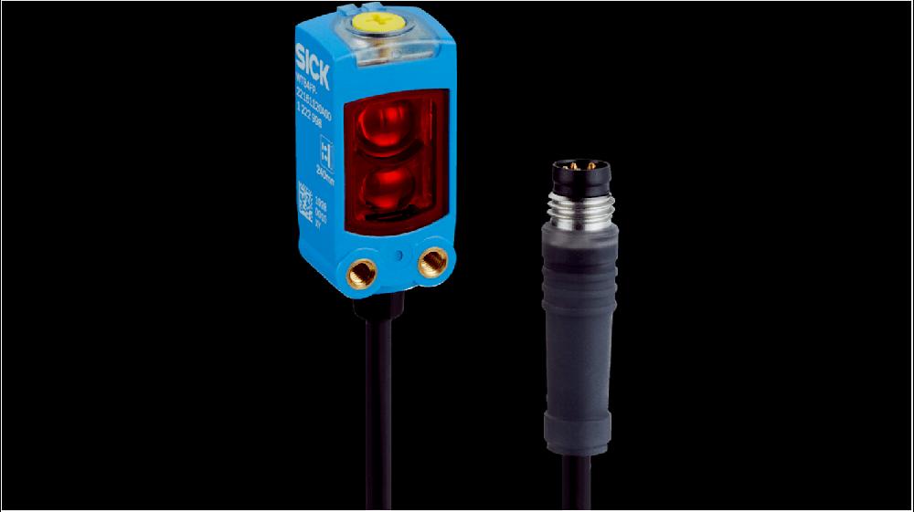 Rs-Online Sensore fotoelettrico Miniaturizzato SICK a soppressione di sfondo rilevamento 220 mm uscita PNP/NPN