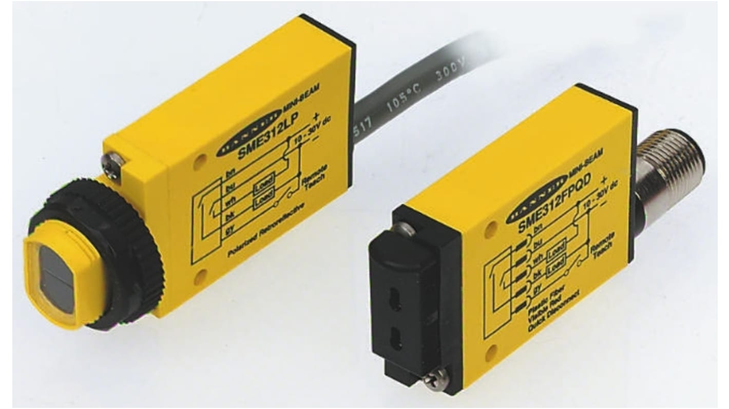 Rs-Online Sensore fotoelettrico Rettangolare Banner a diffusione rilevamento 130 mm uscita NPN/PNP