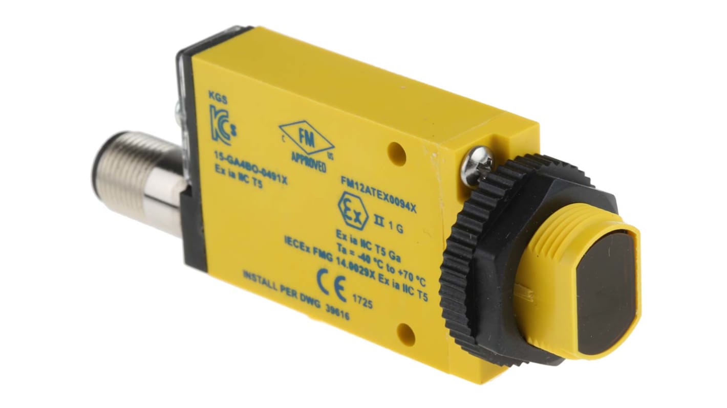 Rs-Online Sensore fotoelettrico Rettangolare Banner a retroriflessione rilevamento 2 m