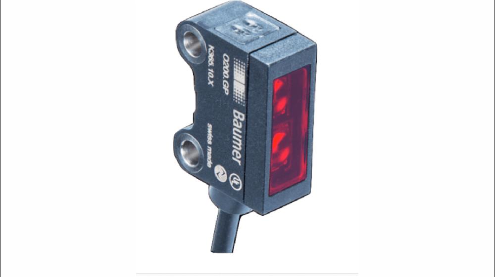 Rs-Online Sensore fotoelettrico Rettangolare Baumer a soppressione di sfondo rilevamento 20 mm → 120 mm uscita
