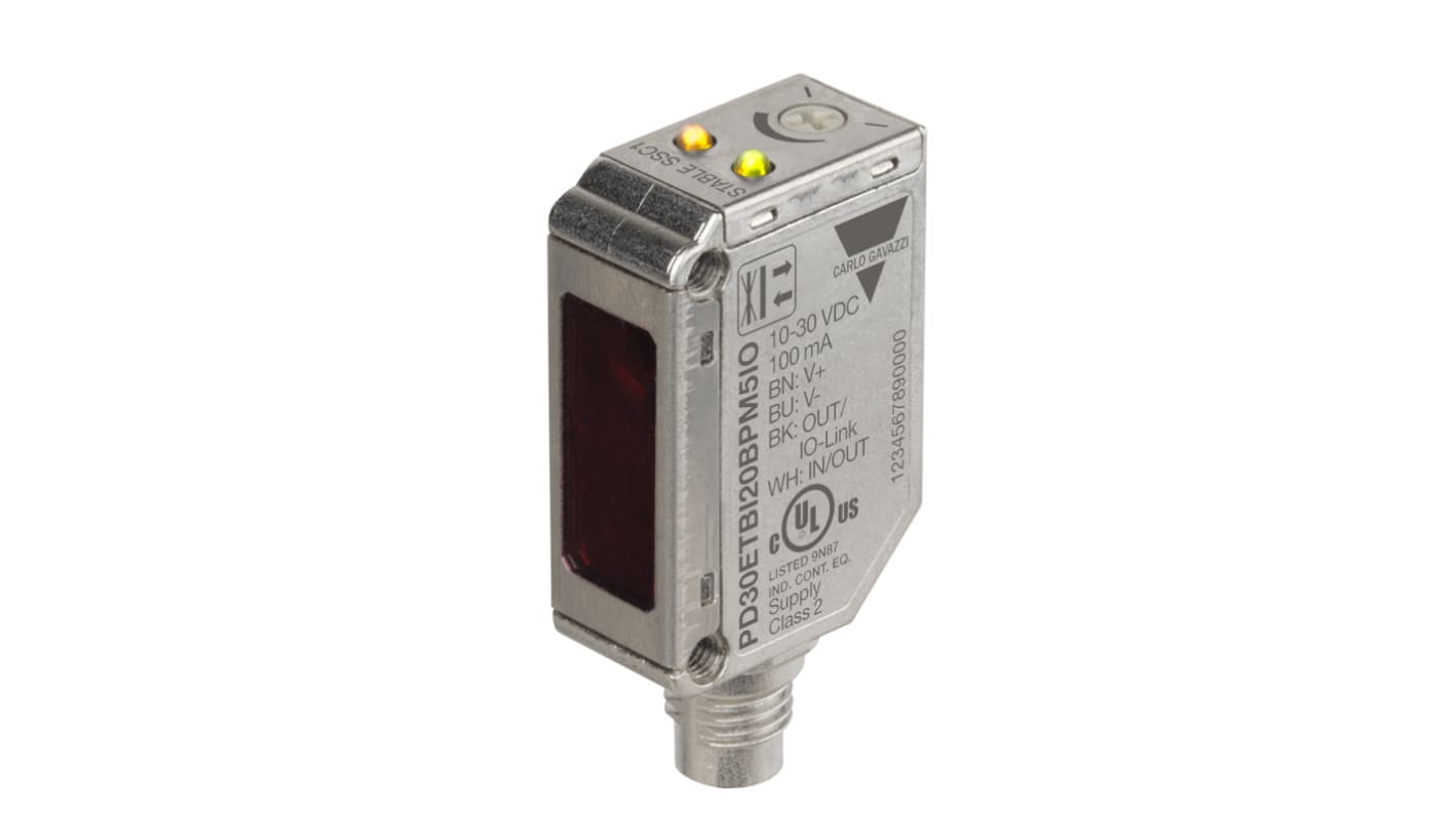Rs-Online Sensore fotoelettrico Rettangolare Carlo Gavazzi a riflessione diffusa rilevamento 0 → 200 mm uscita PNP/NPN