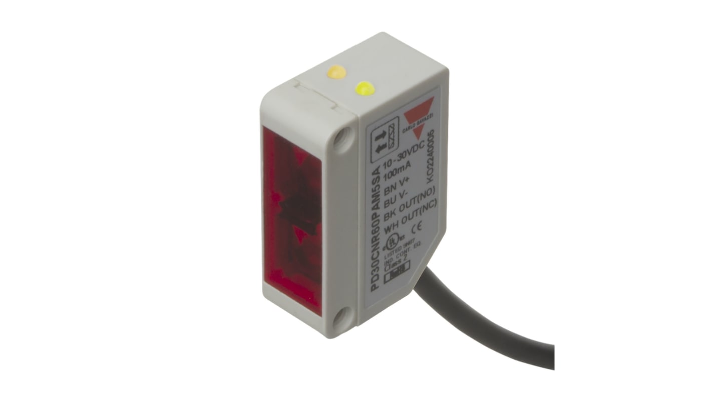 Rs-Online Sensore fotoelettrico Rettangolare Carlo Gavazzi Riflettente retrò polarizzato rilevamento 5000 mm uscita NPN