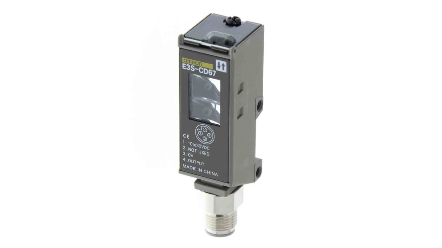 Rs-Online Sensore fotoelettrico Rettangolare Omron a diffusione rilevamento 2 m uscita NPN/PNP