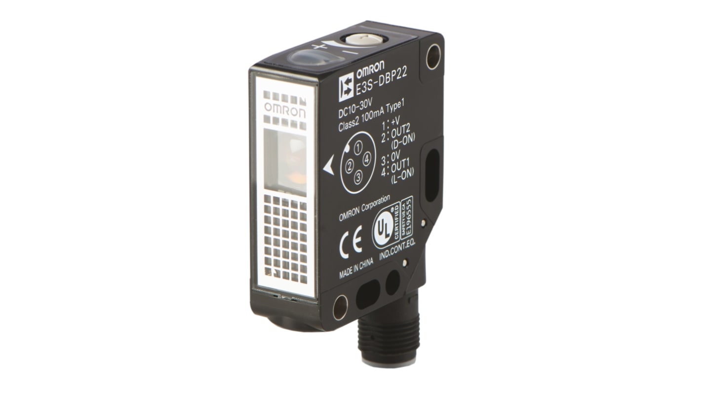 Rs-Online Sensore fotoelettrico Rettangolare Omron a retroriflessione rilevamento 0 → 4 5 m uscita PNP