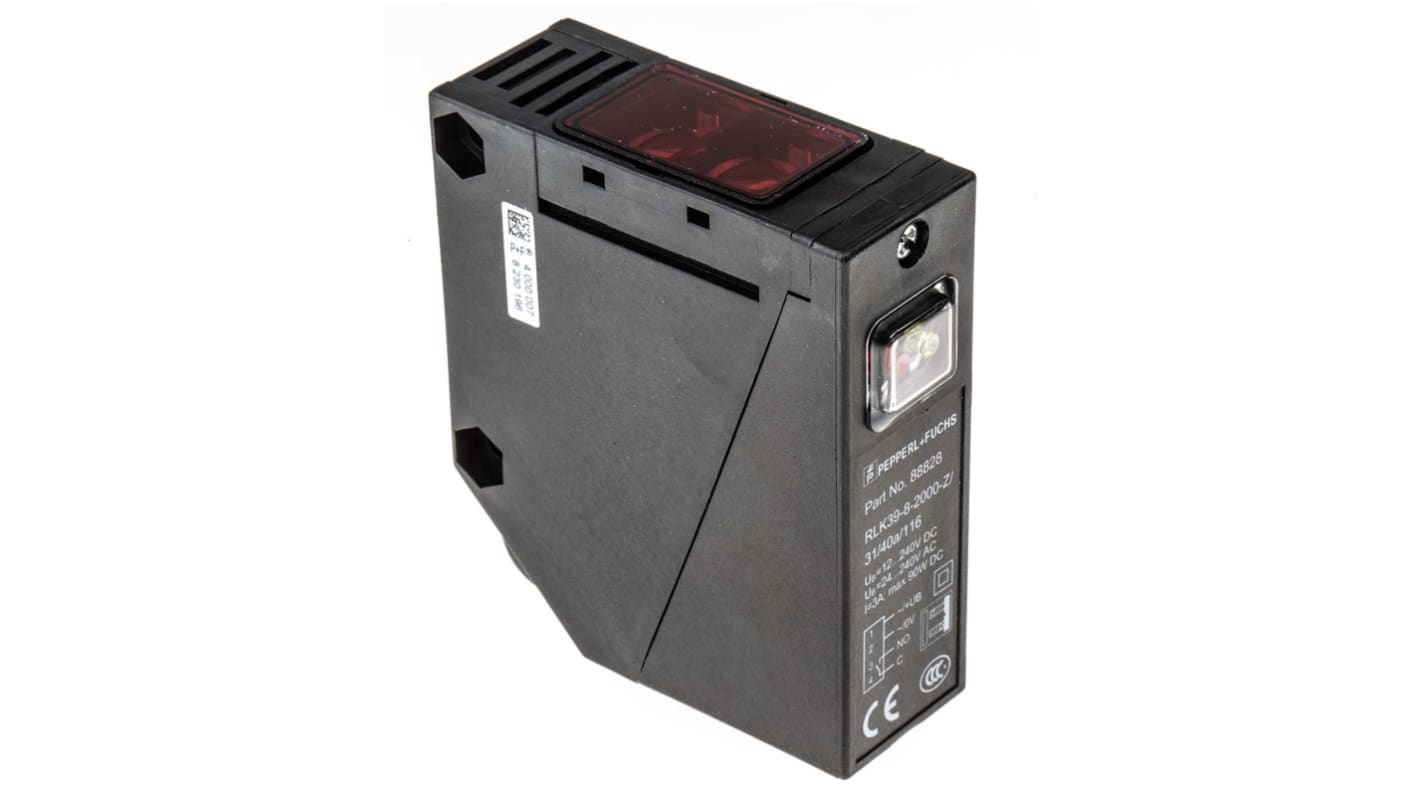Rs-Online Sensore fotoelettrico Rettangolare Pepperl + Fuchs a diffusione rilevamento 2 m uscita Relè