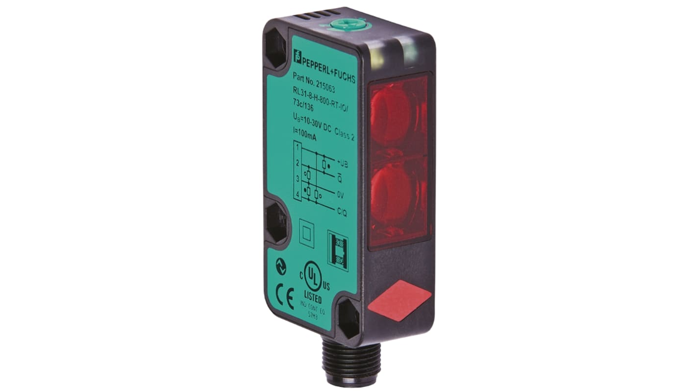 Rs-Online Sensore fotoelettrico Rettangolare Pepperl + Fuchs a diffusione rilevamento 2 5 m uscita PREMERE/TIRARE