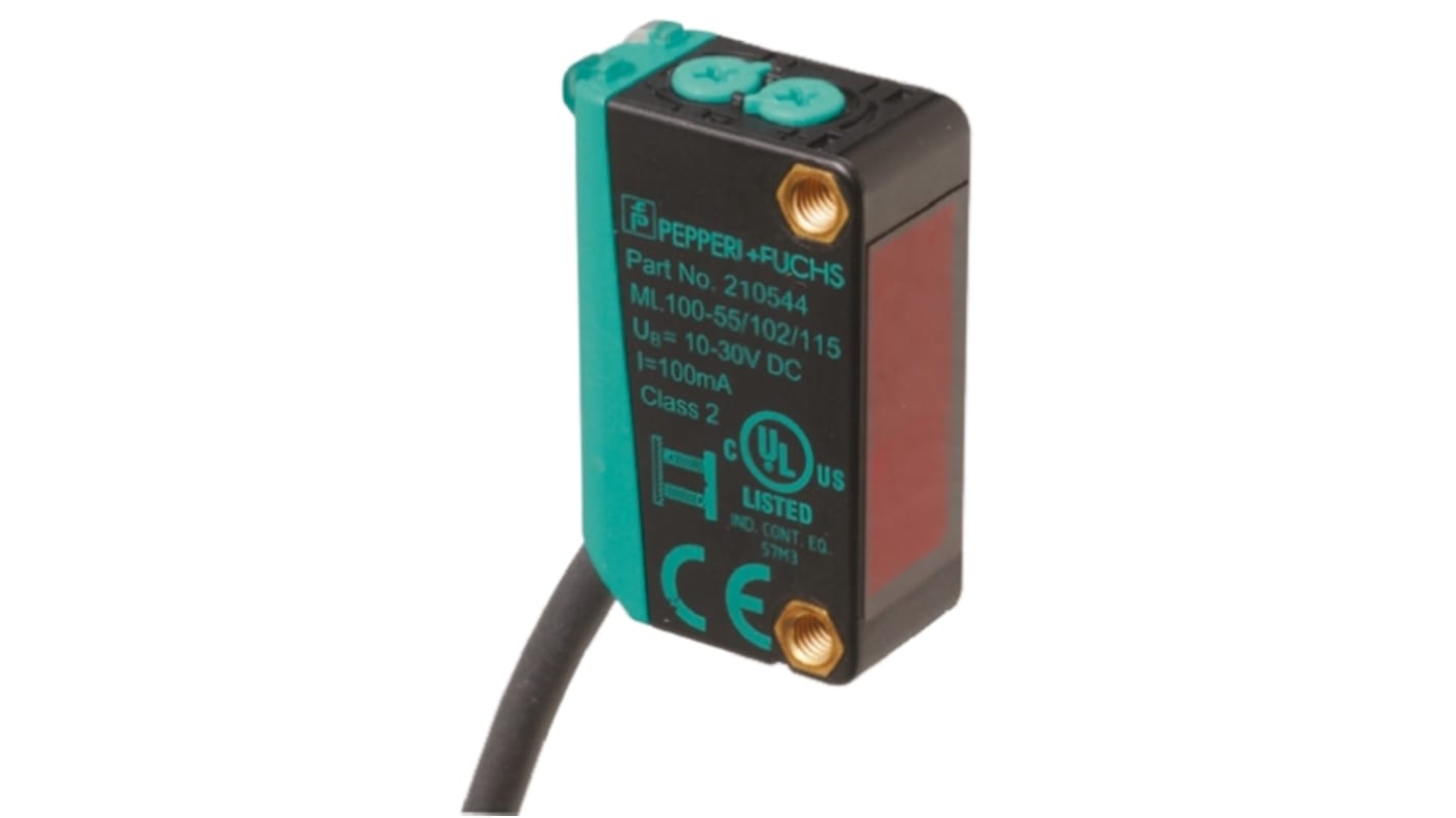 Rs-Online Sensore fotoelettrico Rettangolare Pepperl + Fuchs a diffusione rilevamento 5 mm → 350 mm uscita NPN