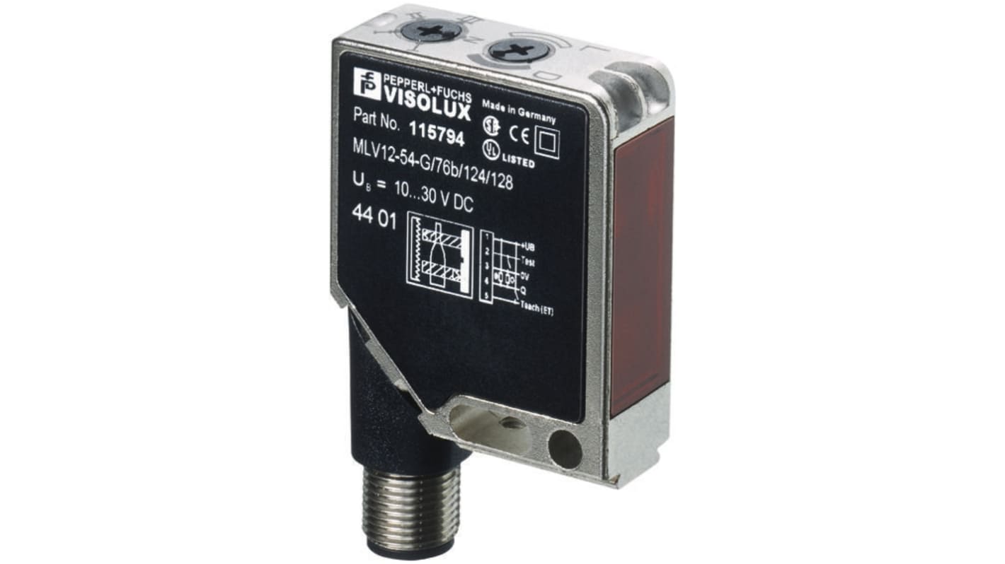 Rs-Online Sensore fotoelettrico Rettangolare Pepperl + Fuchs a retroriflessione rilevamento 6 5 m uscita PREMERE/TIRARE