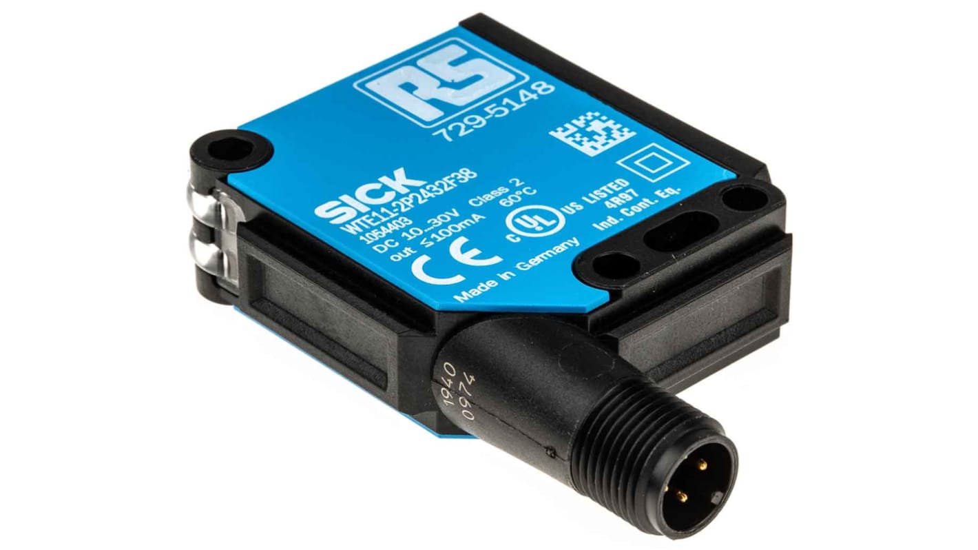 Rs-Online Sensore fotoelettrico Rettangolare RS PRO a diffusione rilevamento 40 mm → 1 m. uscita PNP