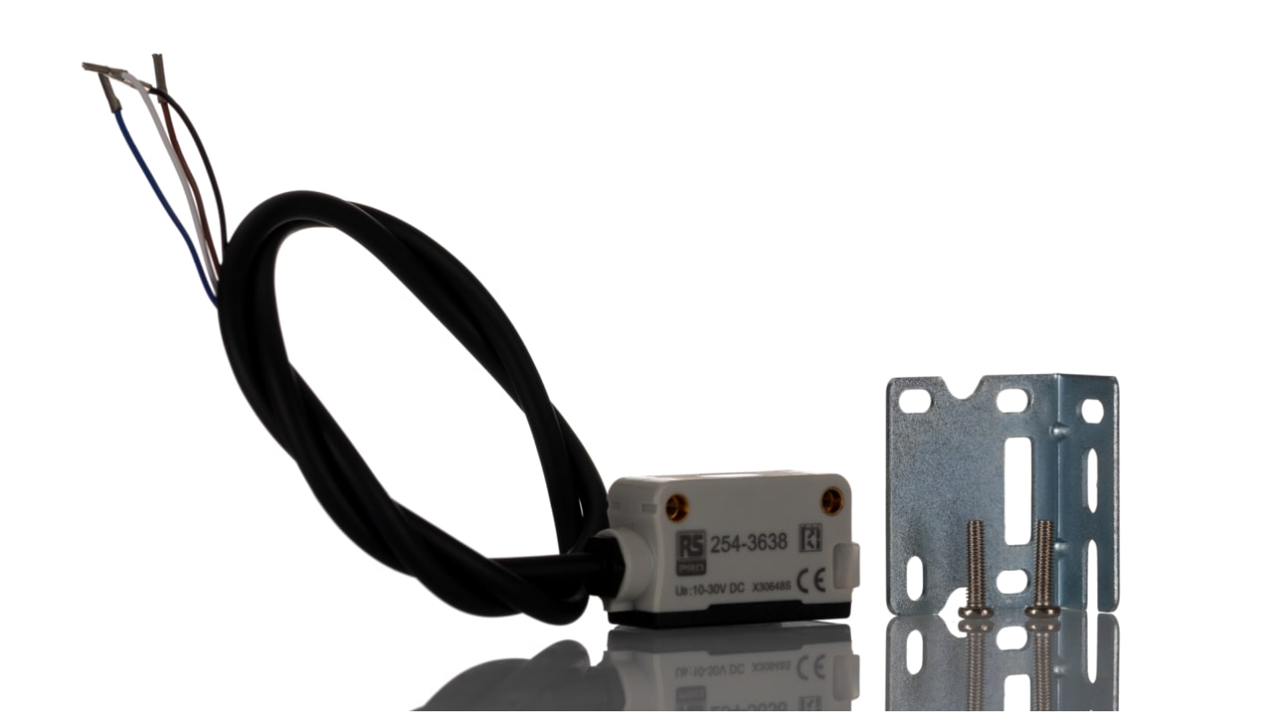 Rs-Online Sensore fotoelettrico Rettangolare RS PRO a riflessione diffusa rilevamento 3 m uscita RS