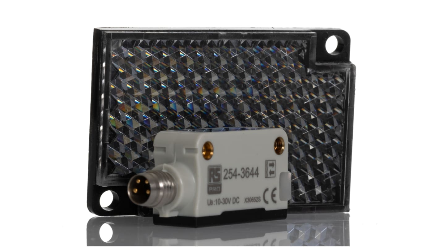 Rs-Online Sensore fotoelettrico Rettangolare RS PRO Rilevamento bottiglia trasparente rilevamento 2 m uscita PNP NONC