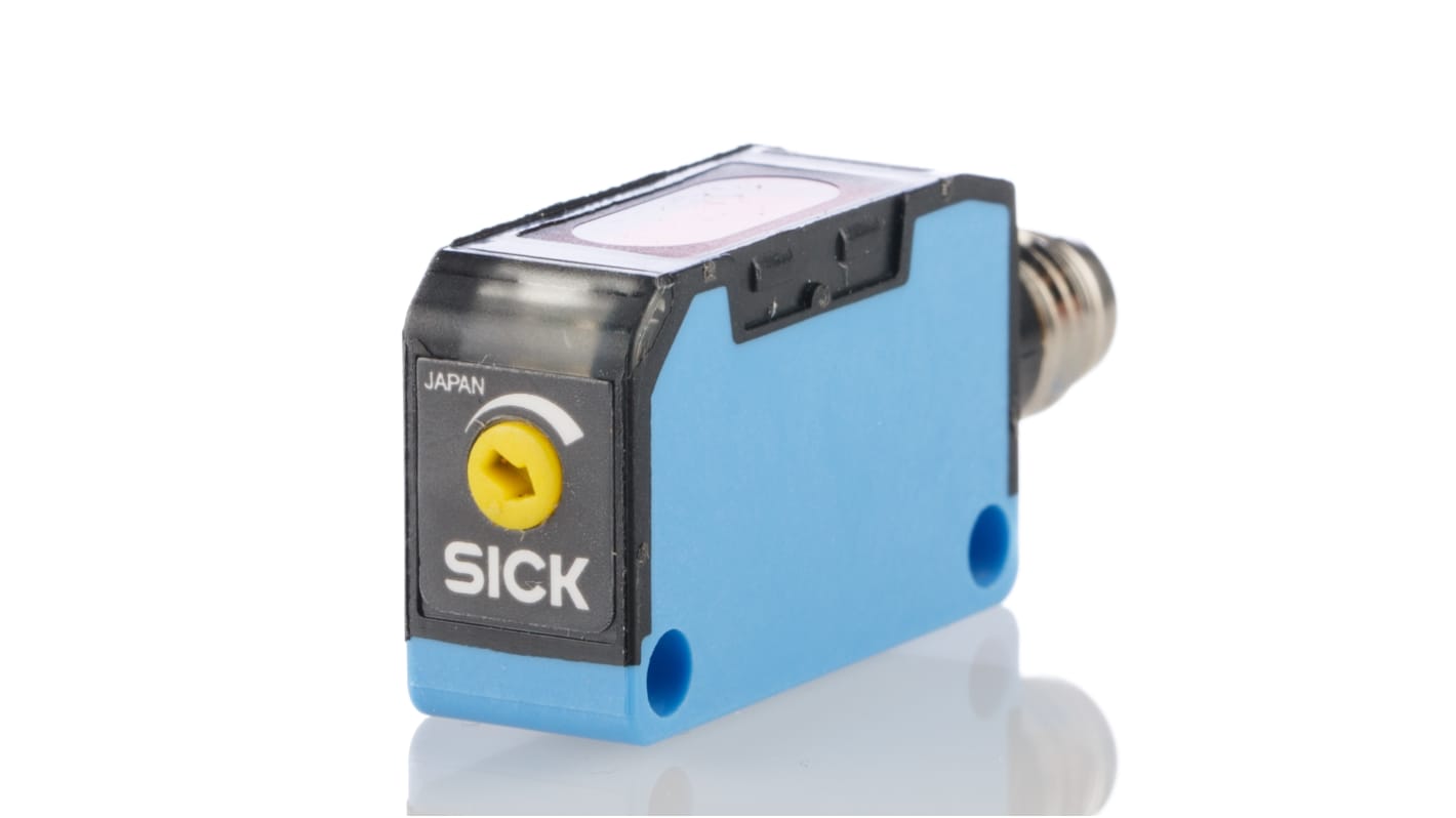 Rs-Online Sensore fotoelettrico Rettangolare SICK a diffusione rilevamento 2 mm → 100 mm uscita PNP