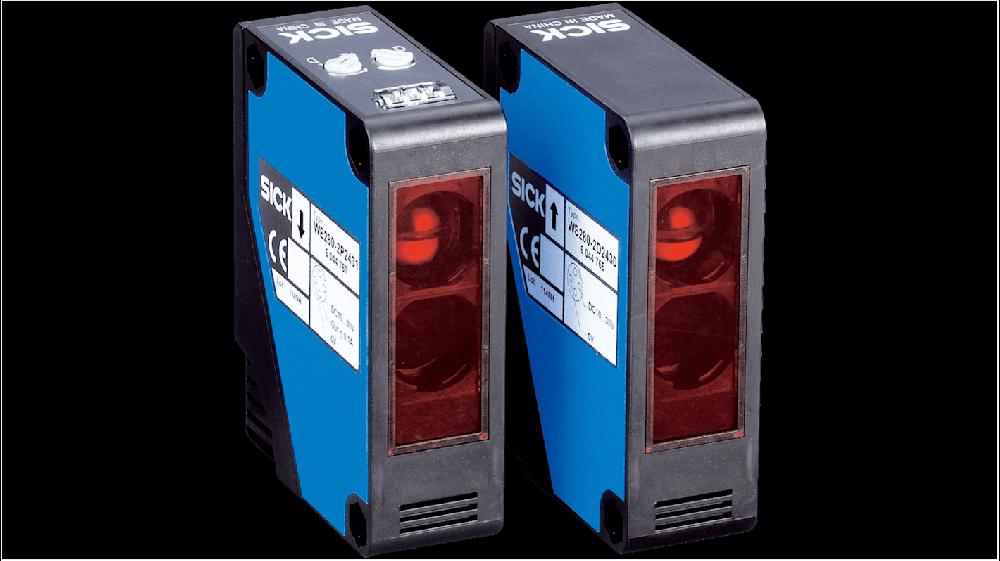 Rs-Online Sensore fotoelettrico Rettangolare SICK a fascio diretto rilevamento 0 → 60 m. uscita Commutazione luce/buio