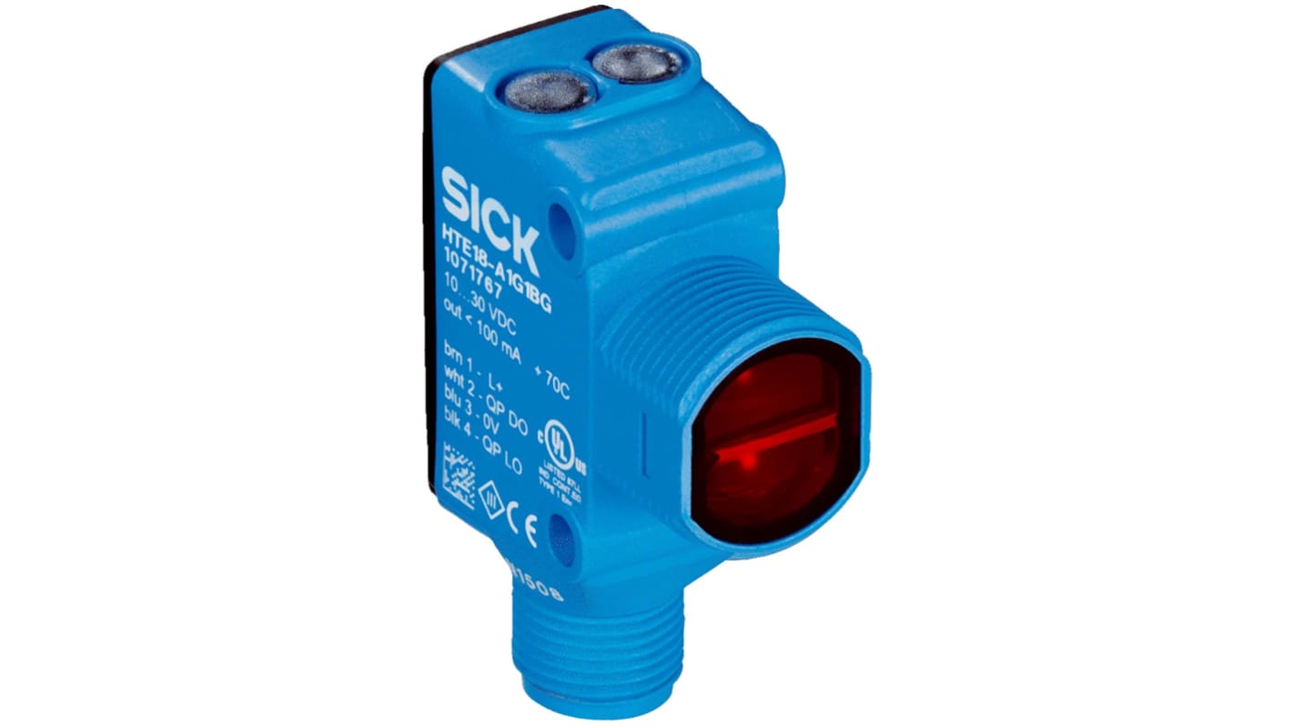 Rs-Online Sensore fotoelettrico Rettangolare SICK a retroriflessione rilevamento 3 m uscita PNP