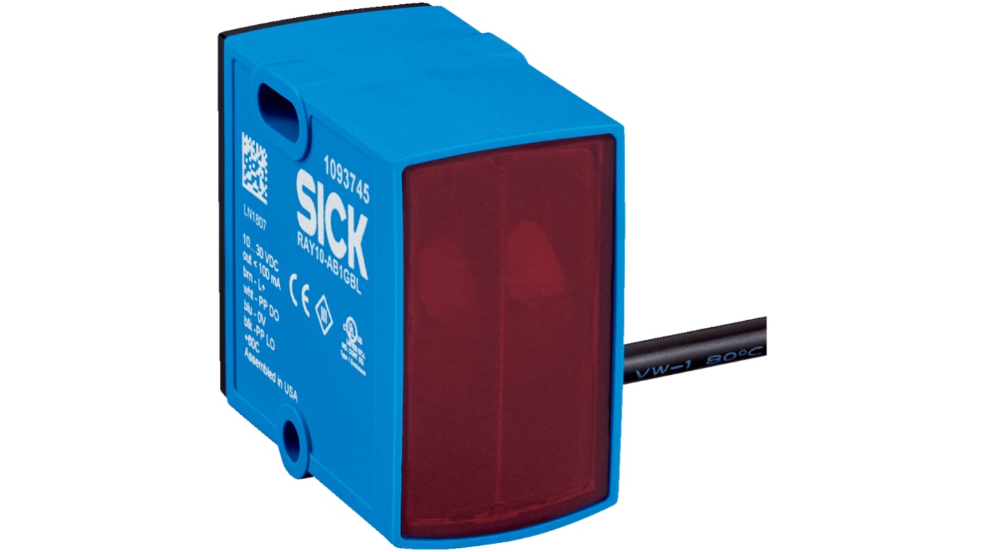 Rs-Online Sensore fotoelettrico Rettangolare SICK a retroriflessione rilevamento 1 5 m uscita NPN PNP PUSH/PULL