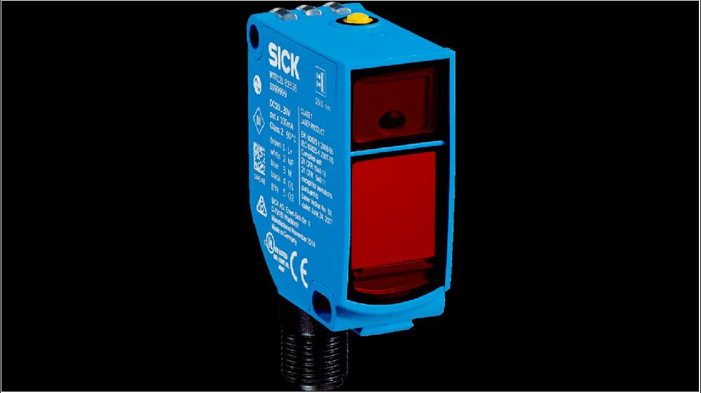 Rs-Online Sensore fotoelettrico Rettangolare SICK a soppressione di sfondo rilevamento 50 mm → 3 8 m. uscita NPN PNP