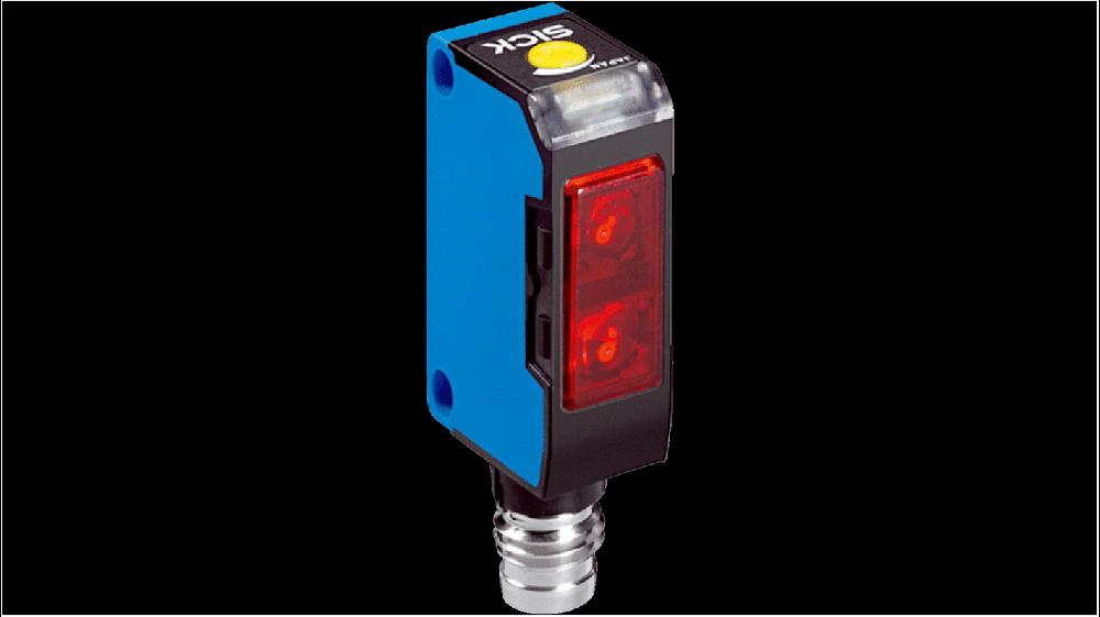 Rs-Online Sensore fotoelettrico Rettangolare SICK a soppressione di sfondo rilevamento 2 mm → 100 mm uscita NPN