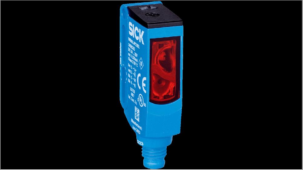 Rs-Online Sensore fotoelettrico Rettangolare SICK a soppressione di sfondo rilevamento 25 mm → 300 mm uscita PNP