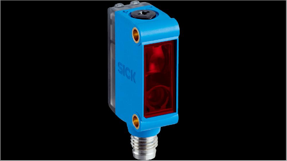 Rs-Online Sensore fotoelettrico Rettangolare SICK a soppressione di sfondo rilevamento 5 → 400 mm uscita PNP