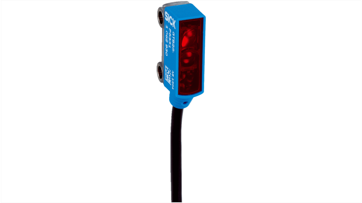 Rs-Online Sensore fotoelettrico Rettangolare SICK a soppressione di sfondo rilevamento 1 mm → 36 mm uscita PNP