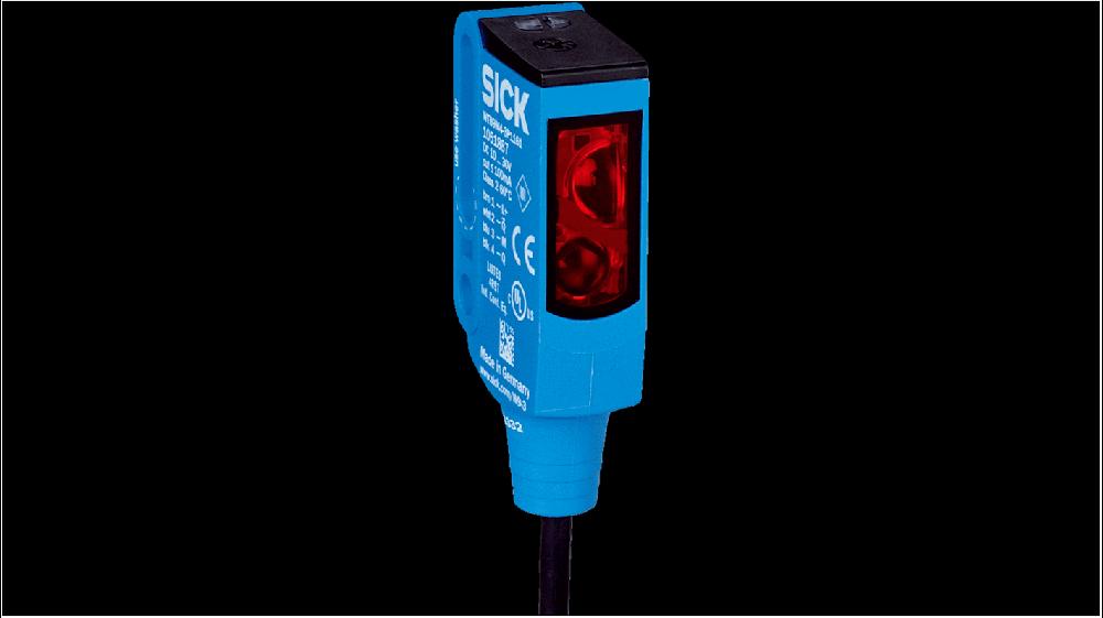 Rs-Online Sensore fotoelettrico Rettangolare SICK a soppressione di sfondo rilevamento 20 mm → 350 mm uscita PNP