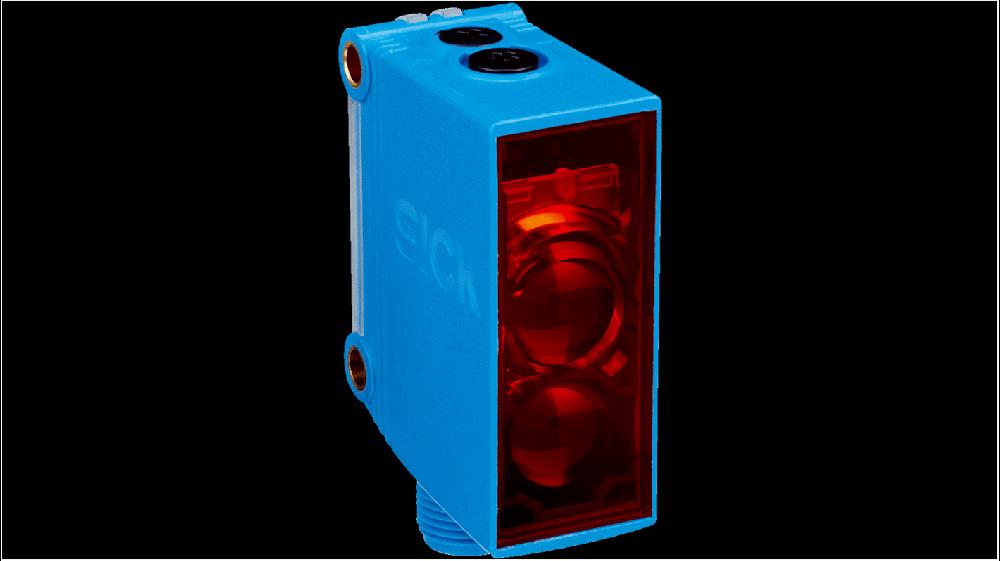 Rs-Online Sensore fotoelettrico Rettangolare SICK a soppressione di sfondo rilevamento 20 mm → 950 mm uscita PNP