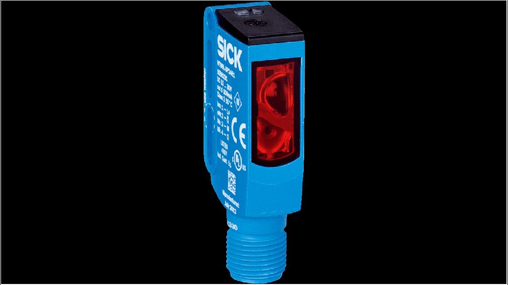 Rs-Online Sensore fotoelettrico Rettangolare SICK a soppressione di sfondo rilevamento 25 mm → 300 mm uscita PNP