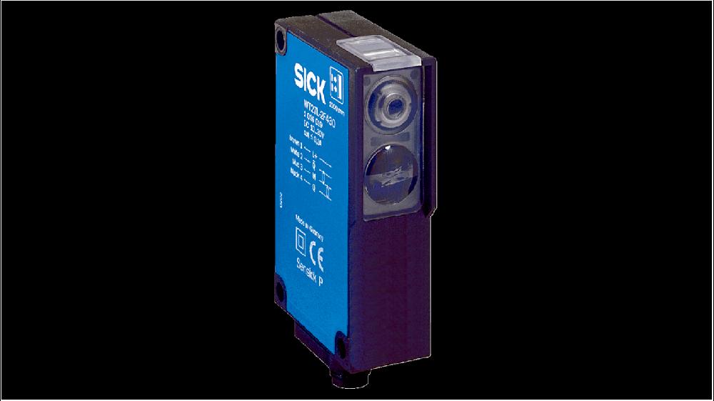Rs-Online Sensore fotoelettrico Rettangolare SICK a soppressione di sfondo rilevamento 100 → 800 mm uscita PNP